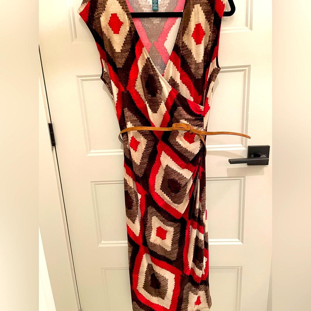 Large Ralph Lauren crossover dress with belt